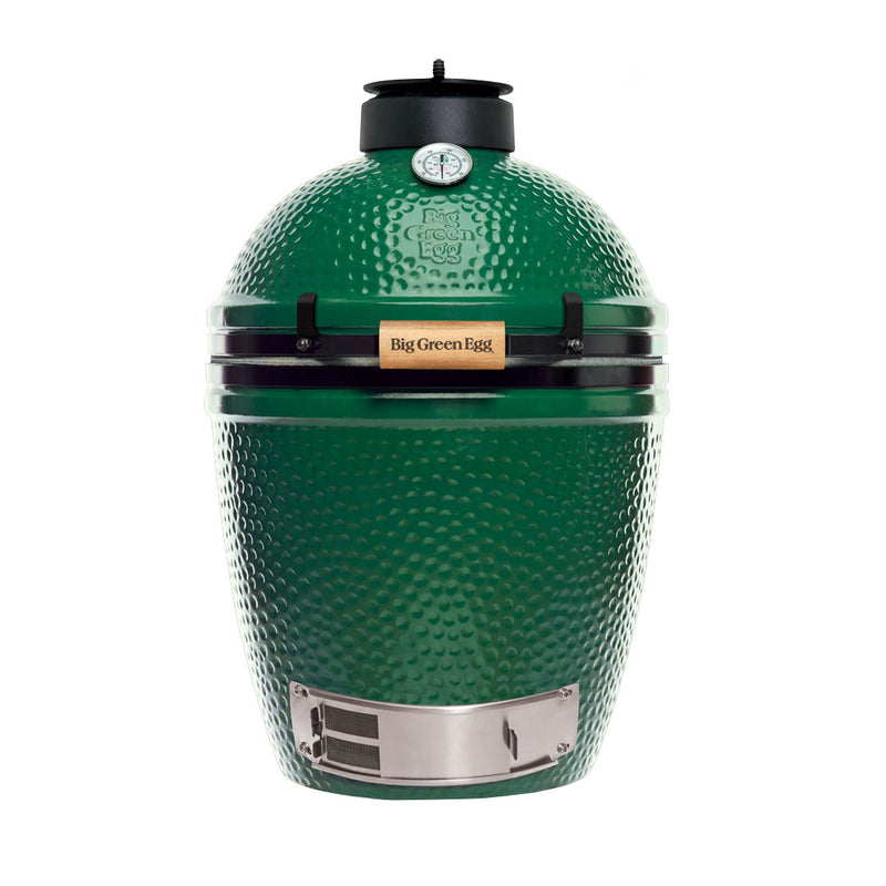 Big Green Egg Medium. Front view on white background.