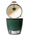 Big Green Egg Medium product image with lid open. Front view on white background.